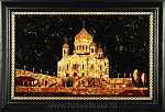 0012475 Янтарь ПАННО настенное "Храм Христа Спасителя" 60*40*5см