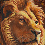 Картина янтарная "Лев" 60х40 см, фотография 1. Интернет-магазин ЛАВКА ПОДАРКОВ