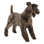 11166 Бронза Скульптура "Вельштерьер" патинированная