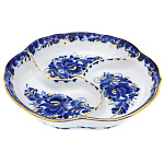 0018093-Вр Гжель МЕНАЖНИЦА "Капелька" в золоте