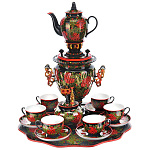 0034361-3л-Желудь Хохлома САМОВАР электрический "РЯБИНКА"к набору