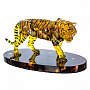 Скульптура из янтаря "Тигр", фотография 1. Интернет-магазин ЛАВКА ПОДАРКОВ
