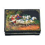 201243 Шкатулка  Русские мотивы "ТРОЙКА" 9*6*4 см 