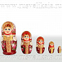7134-5м-18см Матрешка "Русский сарафан"  5мест 18см, фотография 1. Интернет-магазин ЛАВКА ПОДАРКОВ