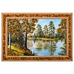 0073712-28*19см ПАННО настенное ПЕЙЗАЖ янтарная крошка (24*15см)