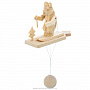 Богородская деревянная игрушка "Медведь-лыжник", фотография 1. Интернет-магазин ЛАВКА ПОДАРКОВ