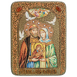 200432/15*20см Икона подарочная "Петр и Феврония" мор.дуб  в ПУ (RTI-248-6.m)