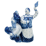  Гжель Скульптура "Гжельская пляска" Авт Бидак В.и Н. 