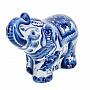 Фарфоровая статуэтка "Слон". Гжель, фотография 2. Интернет-магазин ЛАВКА ПОДАРКОВ