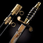 0028042/3547 Златоуст КОРТИК МОРСКОЙ (лак,клинок-золото) KRM-3547