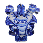 09306 Гжель Скульптура "Горыныч" 10*10см Авт.Черновы Л.и В 