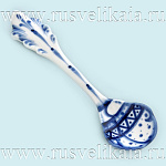 0012626 Гжель Чайная ложка "ВАРЕЖКИ"  Авт.Черновы Л.и В  