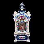 08008 Гжель КИОТнастольный "Николай Чудотворец" К4