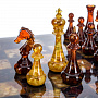 Шахматный ларец с янтарными фигурами 45х45 см, фотография 4. Интернет-магазин ЛАВКА ПОДАРКОВ