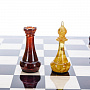 Шахматный ларец с янтарными фигурами "Европа" 49х49 см, фотография 4. Интернет-магазин ЛАВКА ПОДАРКОВ