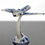 Скульптура "Самолет ЯК-40" Гжель, фотография 2. Интернет-магазин ЛАВКА ПОДАРКОВ
