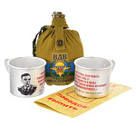 0060758 НАБОР "Страт.запас":фляж.+2круж.+виз."ВДВ РФ" 28*35см  в ПУ 