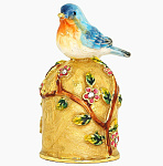 0016996-Голубая птичка Фаберже Сувенир НАПЕРСТОК "Птички" в ассортименте
