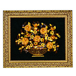 Картина янтарная "Цветы" 55х70 см