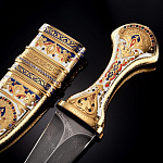 10827 Златоуст Кинжал Джамбия  (Фианиты, эмаль)