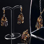 0025383 Серебро 925 К-т браслет28,39 кольцо9,44 подвеска31,34,серьги14,59