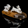 Скульптура из кости "Кролики", фотография 3. Интернет-магазин ЛАВКА ПОДАРКОВ
