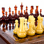 Шахматы из камня с янтарными фигурами "Европейские", фотография 3. Интернет-магазин ЛАВКА ПОДАРКОВ
