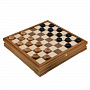 Игровой набор с шахматами из массива черного дуба 48х48 см, фотография 9. Интернет-магазин ЛАВКА ПОДАРКОВ