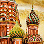 Картина янтарная "Москва. Храм Василия Блаженного" 74х99 см, фотография 6. Интернет-магазин ЛАВКА ПОДАРКОВ