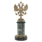121051 Бронза Колонна "Герб Российский" Змеевик 4.183.0