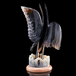 0018200/ТБФ Рог лося КОМПОЗИЦИЯ "Журавли"" на подставке 16*6*5см