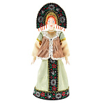 0051902 Кукла сувенирная фарф. Девушка в празд.трад.костюме  0021