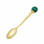Сувенирная ложка с малахитом, фотография 1. Интернет-магазин ЛАВКА ПОДАРКОВ