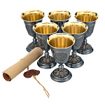 0016362 Набор КУБКОВ " Георггий Победоносец"малый на 6 персон , бордо, в ПУ