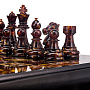Шахматы с инкрустацией и фигурами из янтаря "Камелот" 45х45 см, фотография 5. Интернет-магазин ЛАВКА ПОДАРКОВ
