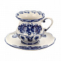 Чайный сервиз на 6 персон "Летняя фантазия". Гжель, фотография 11. Интернет-магазин ЛАВКА ПОДАРКОВ