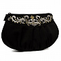 Косметичка "Фантазия". Черная с серебряно-золотой вышивкой, фотография 5. Интернет-магазин ЛАВКА ПОДАРКОВ