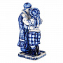 Статуэтка "Кузнец Вакула и Оксана". Гжель, фотография 3. Интернет-магазин ЛАВКА ПОДАРКОВ
