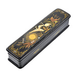   лаковая миниатюра ШКАТУЛКА "Журавли"пенал16,5*4**3,5см Авт.Краснов