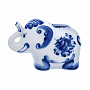 Статуэтка-копилка "Слоник". Гжель, фотография 1. Интернет-магазин ЛАВКА ПОДАРКОВ