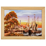 0076429-24*18 (21*15)см ПАННО настенной ПЕЙЗАЖ №20 (янтарная крошка)