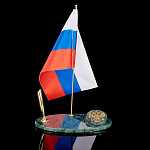 6791 Нат камень Настольный набор Ит.Мрамор (зеленый) 18*10см 