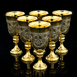 202783 Златоуст НАБОР ВОДОЧНЫЙ"Лазурный" 6 рюмок (пенал) 00622/5860