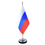 0056346 Обсидиан ФЛАГШТОК НА ПОДСТАВКЕ "ГЕРБ" (КРУГЛАЯ)