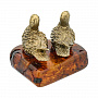 Статуэтка с янтарем "Пара уточек", фотография 3. Интернет-магазин ЛАВКА ПОДАРКОВ