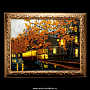 Картина с подсветкой "Вечерний город" с натуральным янтарем, фотография 1. Интернет-магазин ЛАВКА ПОДАРКОВ