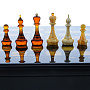 Шахматы с инкрустацией и фигурами из янтаря 45х45 см, фотография 6. Интернет-магазин ЛАВКА ПОДАРКОВ