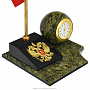 Часы из змеевика "Шар на подставке" с флагом и гербом, фотография 4. Интернет-магазин ЛАВКА ПОДАРКОВ