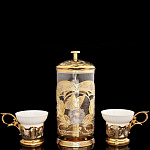 Чайный набор (заварник, 2 кружки) Златоуст