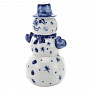 Штоф "Снеговик Февралик". Гжель 0,5 л, фотография 1. Интернет-магазин ЛАВКА ПОДАРКОВ